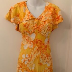 VINTAGE Hukilau Fashion 1960's Hawaiian Maxi Dress
